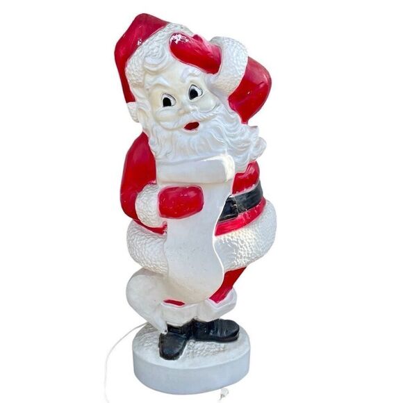 VINTAGE BLOW MOLD CHRISTMAS SANTA CLAUS LIGHTED PRODUCTS 44" IN TALL List - Picture 8 of 9